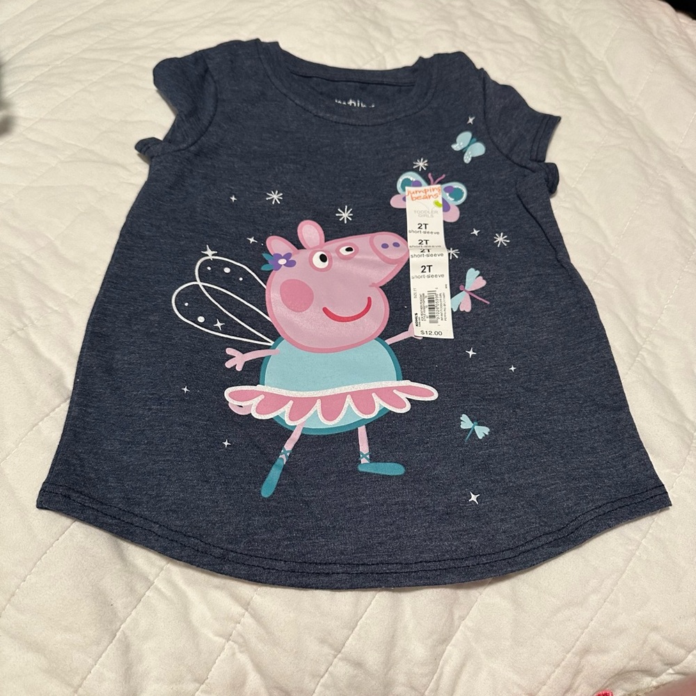 🐷✨ Peppa Pig Fairy Graphic Tee – Jumping Beans Toddler Girls 2T NWT